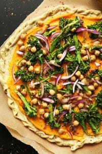 picture of butternut and squash veggie pizza