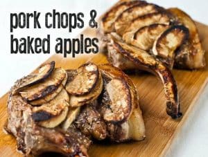 pork chops on a cutting board
